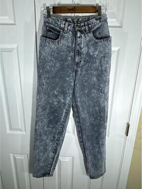ZENA Vintage Made in USA Acid Wash Gray Denim Jeans Size 9
